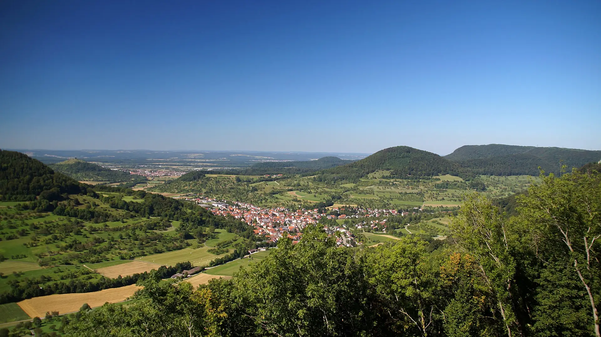 Blick von der Ruine Reußenstein