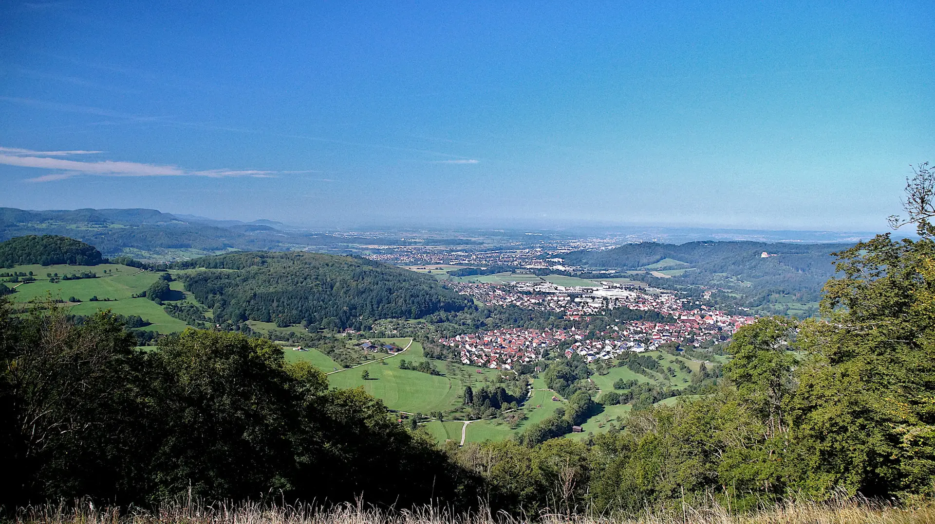 Blick vom Gleitschirmflieger Startplatz