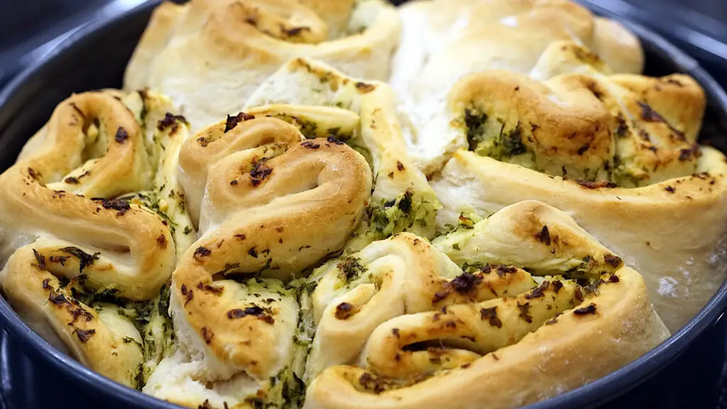 Knoblauch Falten Brot