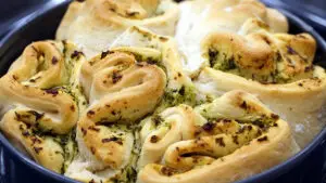 Knoblauch Falten Brot