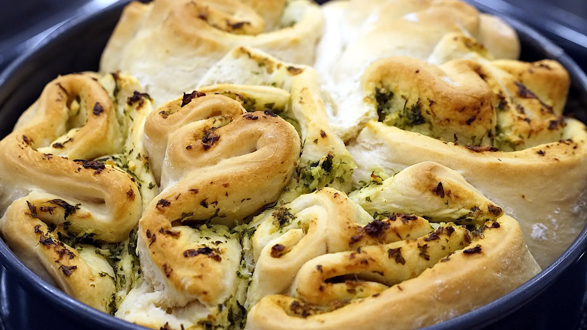 Knoblauch Falten Brot